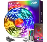 (20M) Led Strip Lights RGB Music Sync Color Changing, Led Lights with Smart App Control Remote