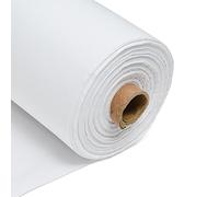 20m Plain White Calico Fabric - 100% Cotton, Optic White Calico 225GSM 60” Inch 150cm Wide - for Sewing, Quilting, Curtain Linings, Pillowcases & Totes - Easy Fabric by The Metre by Discount Fabrics