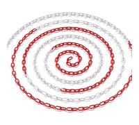 20m Reflective Safe Ber Chain - Caut Parking Boundary, Traffic Warning, Hazard Area Protect, Outdoor Warning Tape, Highly Visible, Easy to Use