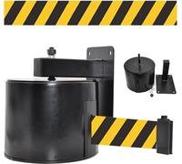 20M Retractable Belt Barrier - 65FT Crowd Control Ribbon for Parks, Playgrounds, Hotels, Retail Stores & Airports - Safe Wall Mount Safety Retractor System
