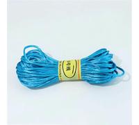20m/Roll 2.5mm Chinese Knot Line Nylon Cord Rattail Satin Macrame Braided Rope DIY Jewelry Tassels Beading Thread-Lake Blue-2.5mm About 20M