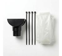 20m Round Gutter Stop End Outlet Kit 112mm Black with 65mm Round Outlet & 20m Temporary Downpipe Sleeve, Open End Drainage Tube for Controlled Rainwater Flow