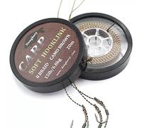 20m Spool Soft Hooklink Carp Fishing 8 Braid Line Camo Brown Braided Fishing Camouflage Line for Hair Rigs (25Lb / 11.3Kg)