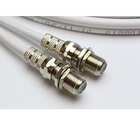 20m Twin White Satellite Shotgun Coax Cable Extension Kit for Sky Plus, Sky HD, Freesat & 20 Special Masonry Cable Clips