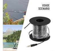 20m Underwater Fishing Camera Cable with 3.5mm Headphone Jack, HD/for SD Video Transmission Line, 154lb (70kg) Tensile Strength, Compatible with Fishfin
