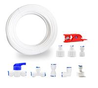 20M Water Supply Pipe Tube + Fridge Connector Kit for European Style Double Fridge Refrigerator (1/4" Pipe)