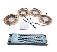 20M WS2811 COB Running Water Flowing Horse Racing, Warm White LED Strip Light Pixel Band DC24V 360LEDs/m Tracking with RF Controller 24V Power Supply