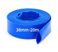 20m x 38mm (1.5 Inches) Diameter Layflat Discharge Pond Hose Pipe Lay Flat Submersible Pump Water Pump Hose, Blue