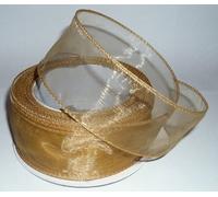 20m x 50mm chiffon organza wired ribbon **GOLD**
