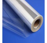 20m x 75-80cm Clear Plain Cellophane Florist Wrap on a Strong Cardboard Tube.