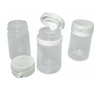 20ml Empty Paint Pots x 20 - Small Plastic Containers for Ink/Glue/Enamel/Acrylic/Modelling/Art/Crafts - Mixing Tester Tubs for Artists - Refillable - Hinged Flip Top Lid (5)