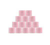 20ml Round Wide-mouth Leak Proof Plastic Travel Container Jars with Lids Refillable Cosmetic Containers for Lip Scrub, Body Butters, Face Cream, and Others(Pack of 20,Pink)