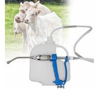 20ml Veterinary Syringe Injector, Continuous Syringe with 2.5L Strap-type Medicine Storage Barrel, Clear Scale and Dosage Adjustable, Anti-bite Metal Gun Head