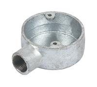 20mm 1 Way Galvanised Conduit Box