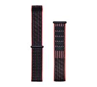 20mm-2 2mm Wide, 20cm Long, Quick-Release Elastic Nylon Watch Strap with An Adjustable Fit for a Comfortable Wear.,Black Red,20mm