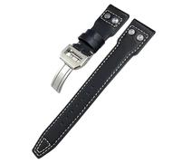 20mm 21mm 22mm Real Leather Rivets Watchband Fit For IWC SPITFIRE Big Pilot's Watch IW5009 Cowhide Strap