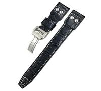 20mm 21mm 22mm Real Leather Rivets Watchband Fit For IWC SPITFIRE Big Pilot's Watch IW5009 Cowhide Strap