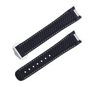 20mm 21mm Fluorous Rubber Watch Band For Omega Strap AQUA TERRA 150M AT150 Ultra Light Worldtimer 43mm 41mm Fold Clasp Watchbands