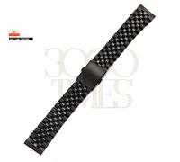 20Mm 22Mm 24Mm Black Solid Buckle Stainless Steel Jubilee Watch Strap Bracelet w