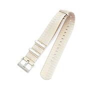 20mm 22mm 24mm Seat Belt Nylon NATO Strap Military Watch Band Replacement Watch Straps, Khaki, 24mm