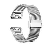 20mm 22mm 26mm Metal Milanese Strap, For Garmin Fenix E 8 7 Pro 7X 6 6X 5X 5Plus Quick Fit Stainless Steel Watchband(Silver,22mm(Fenix 8 47mm))