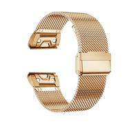 20mm 22mm 26mm Metal Milanese Strap, For Garmin Fenix E 8 7 Pro 7X 6 6X 5X 5Plus Quick Fit Stainless Steel Watchband(Rose gold,26mm(7x/6x/5x))
