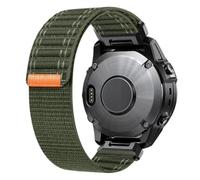 20MM 22MM 26MM Nylon Watch Band Compatible with Garmin Fenix 8 / Fenix 7 / Fenix 6 / Fenix 5 / EPIX 2 / Fenix 7X / Fenix 6X(Green-Black,20mm)