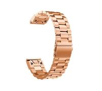20mm 22mm 26mm Stainless Steel Strap for Garmin Fenix 8 7 Pro 7X 6 6X 5X 8X Plus Quick Fit Metal Watchband(Rose gold,20mm)