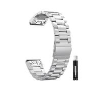 20mm 22mm 26mm Stainless Steel Strap for Garmin Fenix 8 7 Pro 7X 6 6X 5X 8X Plus Quick Fit Metal Watchband(Silver,22mm Epix Pro 47mm)