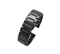20mm 22mm Ceramic Strap Fit For Samsung Galaxy Watch6 5 4 40mm 44mm/Huawei Watch4 GT6 5 4 3 Pro(A-black,20mm)