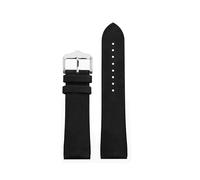 20mm 22mm Handmade Watchband Men's Leather Retro Frosted Cowhide Strap Compatible With IWC Longines Omega Tudor Tissot Watch Chain(Black-silver,22mm-width)
