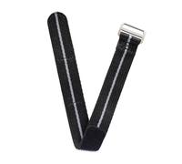 20mm 22mm Nylon Canvas Hook And Loop Strap For Tudor Watches, Single Pass One-Piece Replacement Watch Band for Men & Women, Durable Military Style Tactical Wristband - Multiple Colors, Black-White