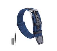 20mm 22mm Nylon + Leather Watch Band Nato Nylon Canvas Watch Wristband Men's Watch Accessories, 22mm