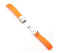 20mm 22mm Quick Release Silicone Watch Bands Fit For Active 43mm 47mm For Fossil Strap 18mm 24mm Rubber Sport(Orange-S,18mm)