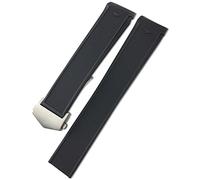 20mm 22mm Rubber Silicone Watch Strap Waterproof Bracelet Watchband For TAG HEUER AQUARACER 300 WAY201B CALIBRE 5 Accessories (22mm Tag,Black Silver Buckle)