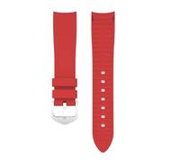 20mm 22mm Silicone Watch Strap Compatible With Omega MoonSwatch Seiko Rolex Watchband Diving Sport Soft Bracelet Accessories Wristband(Red,22mm)