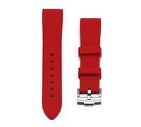 20mm 22mm Soft Waterproof Silicone Rubber Watch Straps Black/Red/Orange/Blue Band With Silver/Black Buckle Fit For