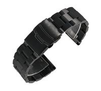20mm 22mm Stainless Steel Watch Band Men Watch Replace Parts(Black,22mm)