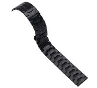 20mm 22mm Titanium Color Stainless Steel Strap Men's And Women's Smart Watch Straps(Black,22mm)
