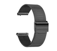 20mm 22mm Universal Watch Band Quick Release Mesh Stainless Steel Strap Wrist Belt Bracelet Silver(Black,18mm)