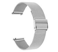 20mm 22mm Universal Watch Band Quick Release Mesh Stainless Steel Strap Wrist Belt Bracelet Silver(Silver,19mm)