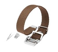 20mm 22mm Vintage Breathable Canvas Woven Watch Strap Compatible With Rolex Black Green Water Ghost Hamilton Seiko Tudor Braid Fabric Bands(Brown,21mm)