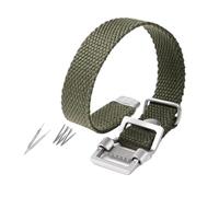 20mm 22mm Vintage Breathable Canvas Woven Watch Strap Compatible With Rolex Black Green Water Ghost Hamilton Seiko Tudor Braid Fabric Bands(Army green,20mm)