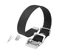 20mm 22mm Vintage Breathable Canvas Woven Watch Strap Compatible With Rolex Black Green Water Ghost Hamilton Seiko Tudor Braid Fabric Bands(Black,21mm)