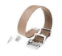 20mm 22mm Vintage Breathable Canvas Woven Watch Strap Compatible With Rolex Black Green Water Ghost Hamilton Seiko Tudor Braid Fabric Bands(Khaki,22mm)