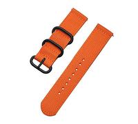 20mm 22mm Watch Band Nylon NATO Strap Nylon Webbing Watch Replacement Strap Watch Accessories, Orange, 20mm
