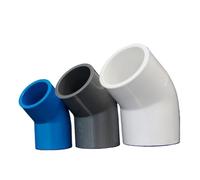 20mm 25mm 32mm 40mm 50mm ID 45 Degree Elbow PVC Tube Joint Pipe Fitting Coupler Adapter Water Connector for Aquarium Fish Tank(Blu,25mm)