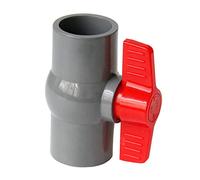 20mm 25mm 32mm 40mm 50mm ID Gray PVC Ball Valve Coupler Adapter Water Connector for Aquarium Fish Tank 1Pcs(40 mm)