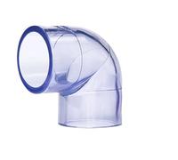 20mm 25mm 32mm 40mm 50mm ID Transparent 90 Degree Elbow PVC Tube Joint Pipe Fitting Water Connector for Garden Irrigation(50mm)