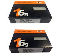 20mm + 38mm Straight 16 Gauge - Quantity 1000 Brad/Nails for Paslode, Dewalt, Hitachi, Ryobi, Ace & K, Bostitch, Pro Series, BEA, Makita.